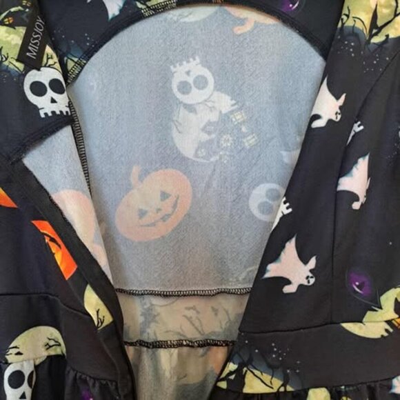 Missjoy Halloween Vintage Tea Rockabilly Sleeveless Jack O’Lantern Dress M Retro - Picture 5 of 11